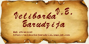 Veliborka Barudžija vizit kartica